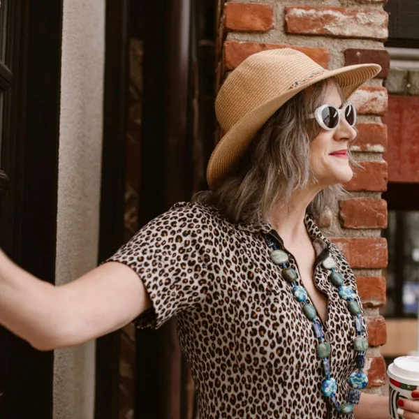 Confident older woman enjoying active life after pelvic floor therapy during menopause